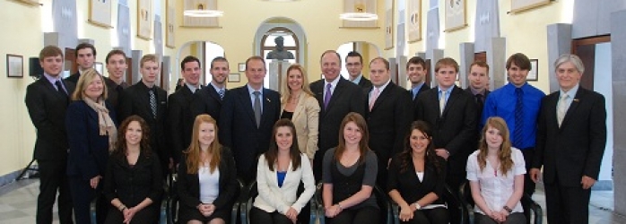 Service Learning 2011 - Alfred State College students with Sorrento Mayor G. Cuomo, Director Panicco, ASC Professor Jeff Johnston and ASC President Anderson during the presentation of the local port redevelopment project.