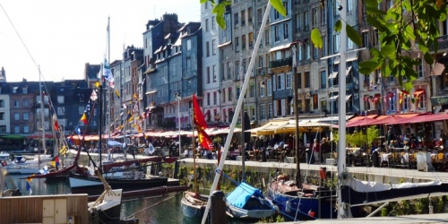Panoramica del porto Honfleur Normandia