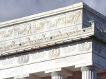 Dettaglio della facciata con i nomi degli Stati americani, Lincoln Memorial - Washington -