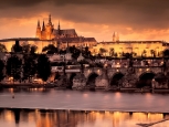 Il Castello e Ponte Carlo al tramonto - Praga -