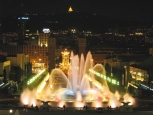 Panorama Montjuic Fontane Barcellona