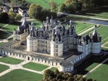 Vista aerea con i giardini, Chambord chateau - Loira -