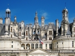 Particolare del tetto e dei camini, Chambord chateau - Loira -