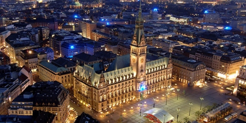 Amburgo, panorama notturno