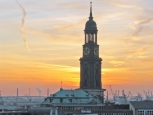 Campanile di San Michaelis al tramonto - Amburgo -