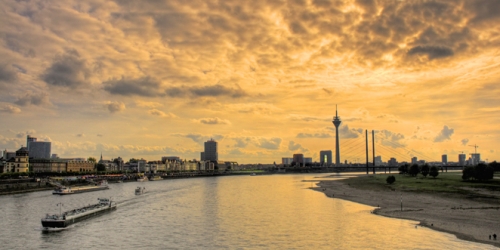 Skyline al tramonto - D&uuml;sseldorf -
