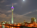 Panorama notturno, Rheinturm - Dusseldorf -